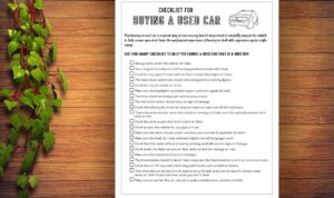 Used Car Shopping Checklist Your Guide to Success